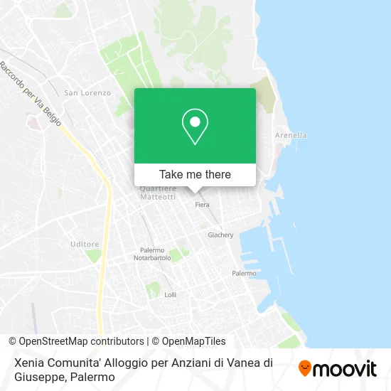 Xenia Comunita' Alloggio per Anziani di Vanea di Giuseppe map