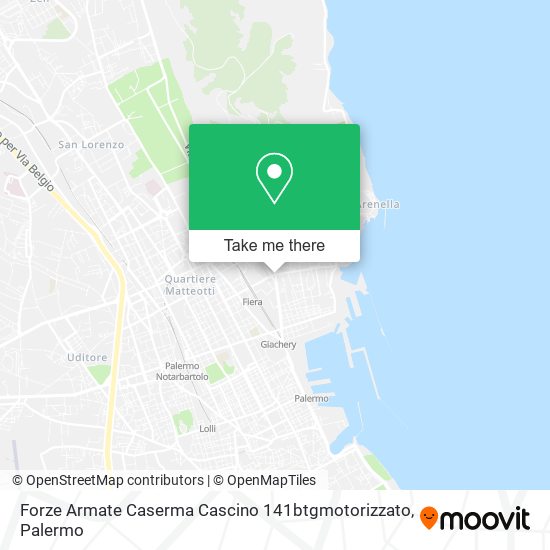 Forze Armate Caserma Cascino 141btgmotorizzato map