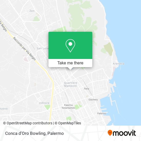 Conca d'Oro Bowling map