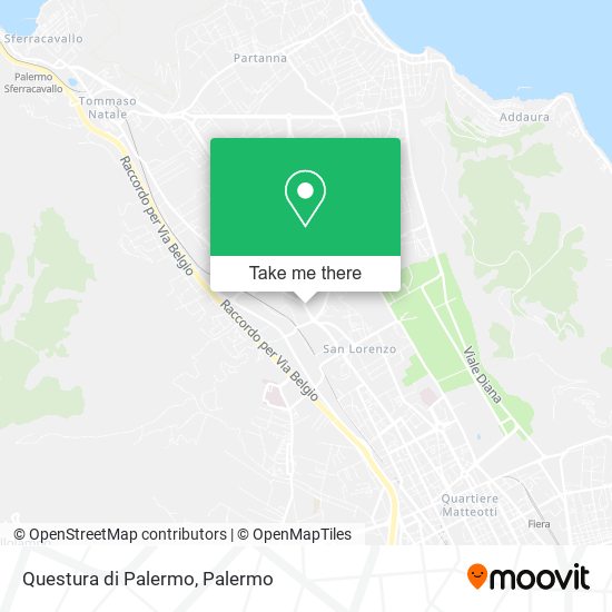 Questura di Palermo map