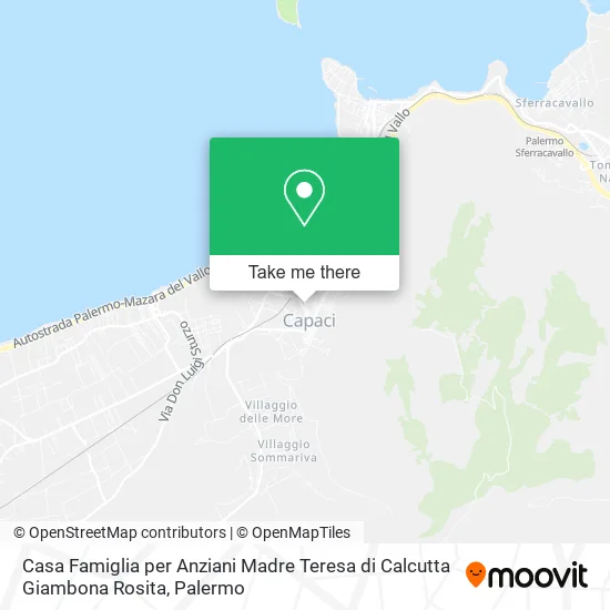 Casa Famiglia per Anziani Madre Teresa di Calcutta Giambona Rosita map