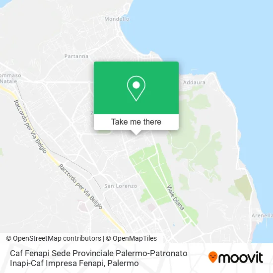 Caf Fenapi Sede Provinciale Palermo-Patronato Inapi-Caf Impresa Fenapi map