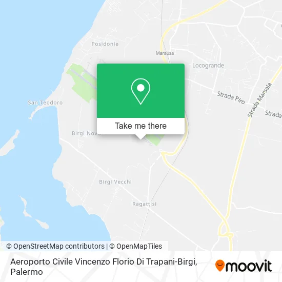 Aeroporto Civile Vincenzo Florio Di Trapani-Birgi map