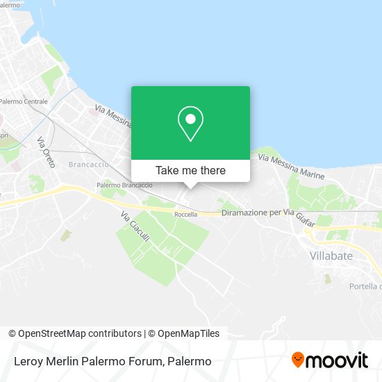 Leroy Merlin Palermo Forum map