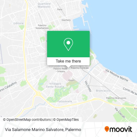 Via Salamone Marino Salvatore map