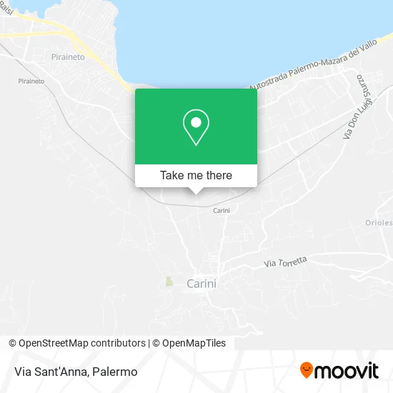 Via Sant'Anna map