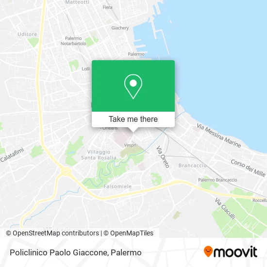 Policlinico Paolo Giaccone map