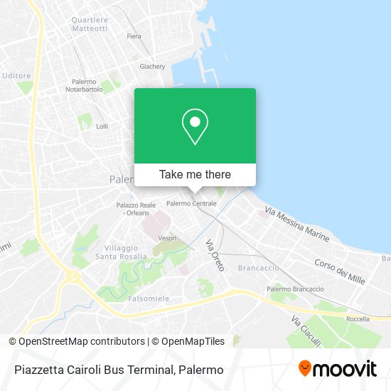 Piazzetta Cairoli Bus Terminal map