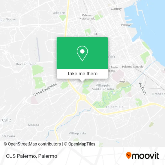 CUS Palermo map