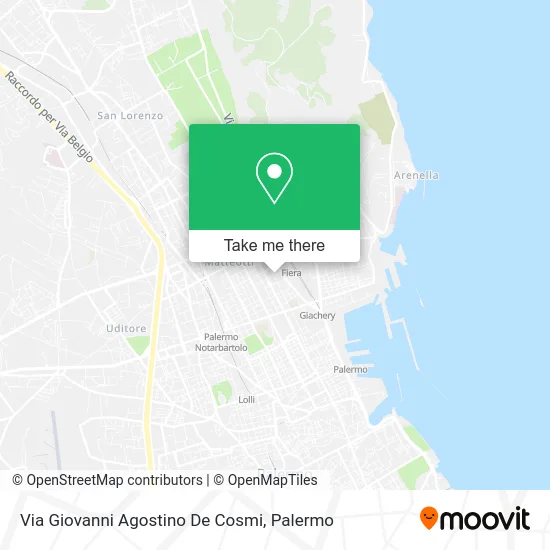 Via Giovanni Agostino De Cosmi map