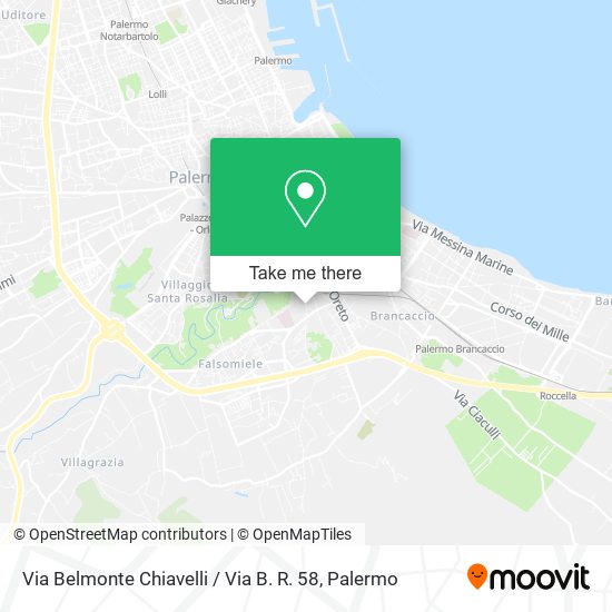 Via Belmonte Chiavelli / Via B. R. 58 map