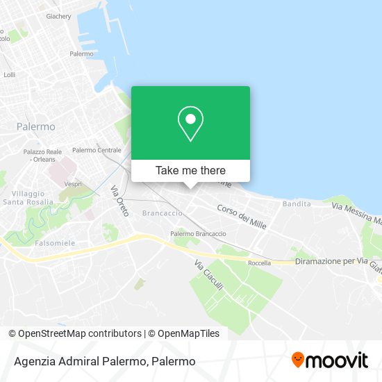 Agenzia Admiral Palermo map