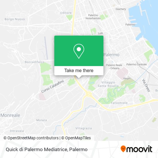 Quick di Palermo Mediatrice map