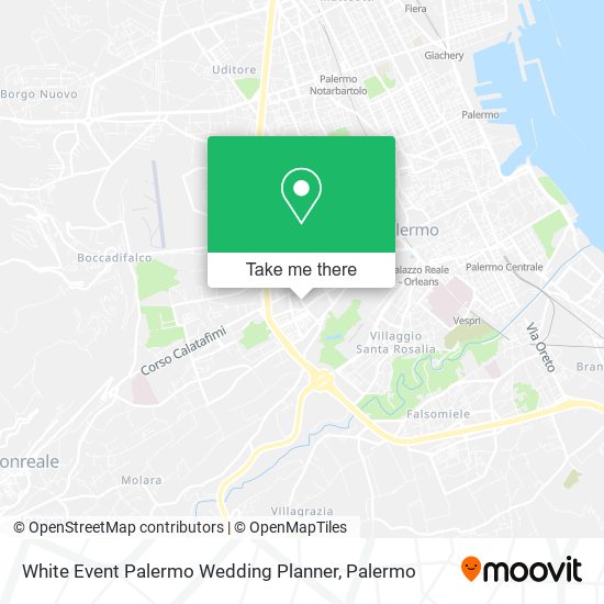 White Event Palermo Wedding Planner map