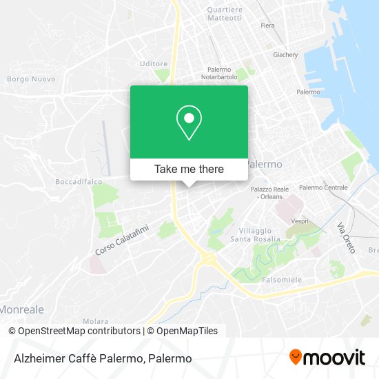 Alzheimer Caffè Palermo map