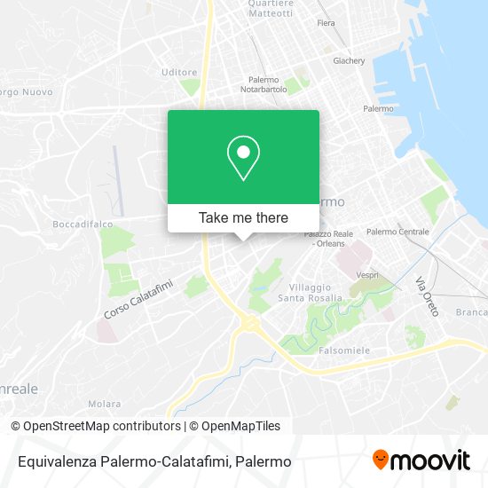 Equivalenza Palermo-Calatafimi map