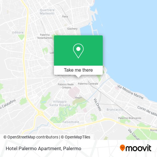 Hotel Palermo Apartment map