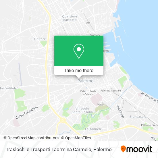 Traslochi e Trasporti Taormina Carmelo map