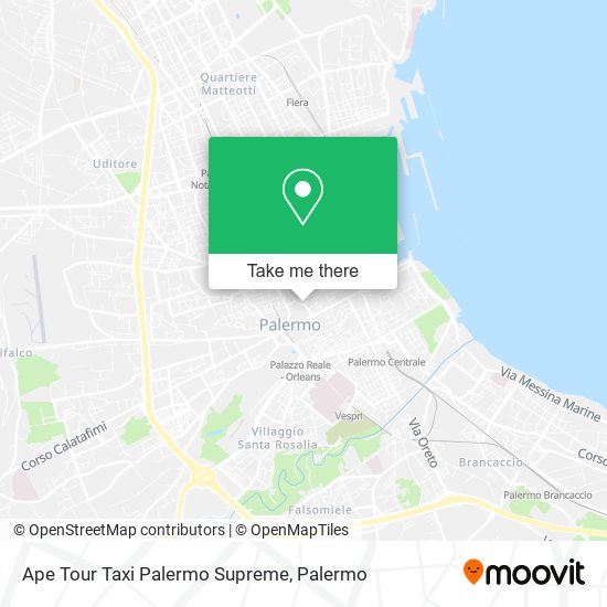 Ape Tour Taxi Palermo Supreme map