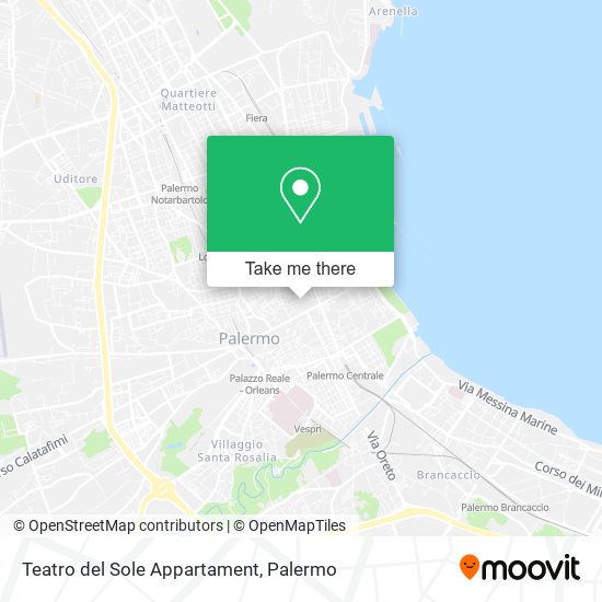 Teatro del Sole Appartament map