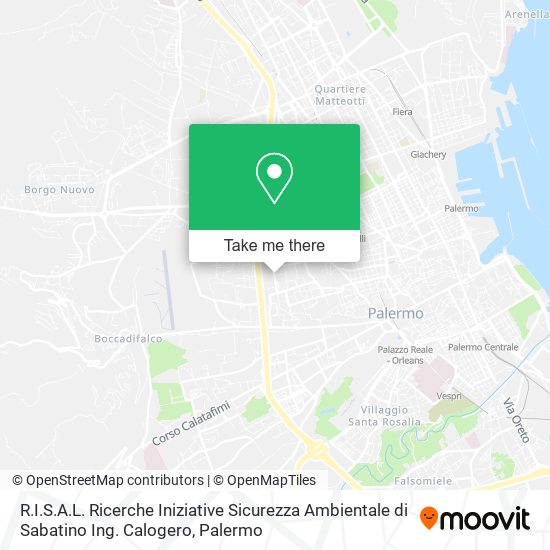 R.I.S.A.L. Ricerche Iniziative Sicurezza Ambientale di Sabatino Ing. Calogero map