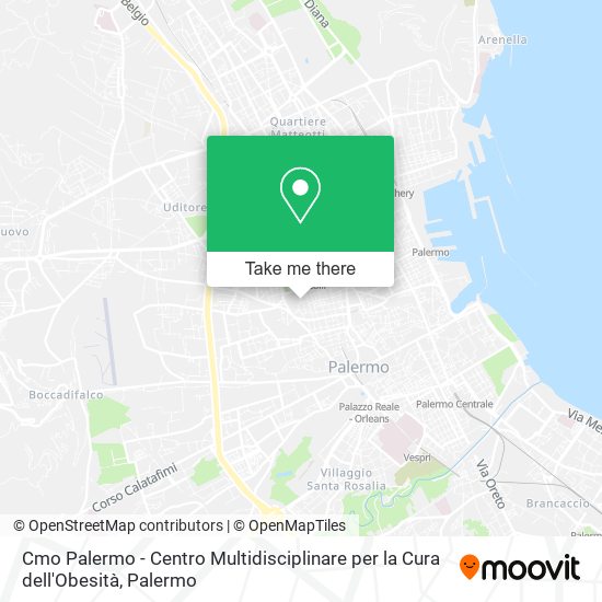 Cmo Palermo - Centro Multidisciplinare per la Cura dell'Obesità map