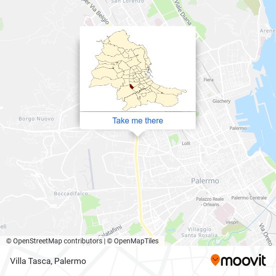 Villa Tasca map
