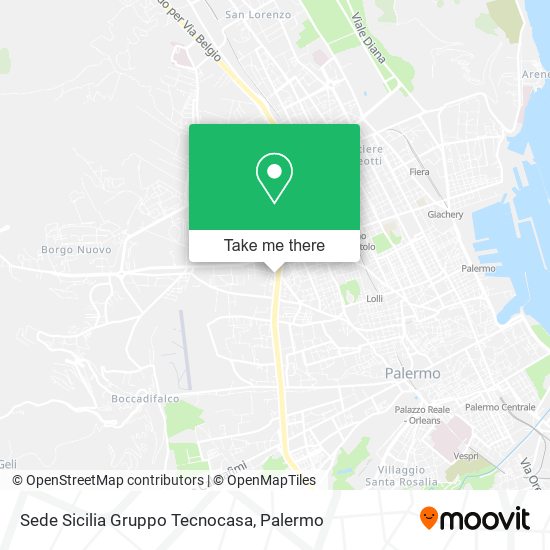 Sede Sicilia Gruppo Tecnocasa map