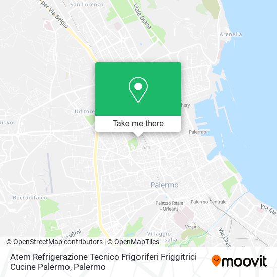 Atem Refrigerazione Tecnico Frigoriferi Friggitrici Cucine Palermo map