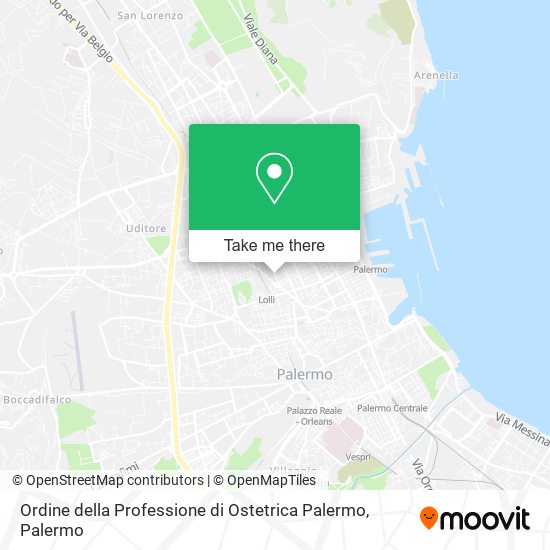 Ordine della Professione di Ostetrica Palermo map