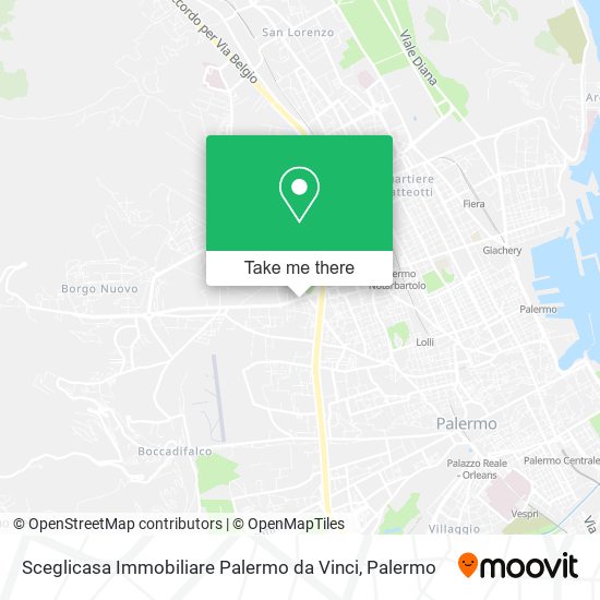 Sceglicasa Immobiliare Palermo da Vinci map