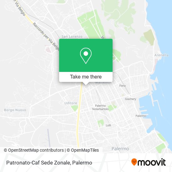 Patronato-Caf Sede Zonale map