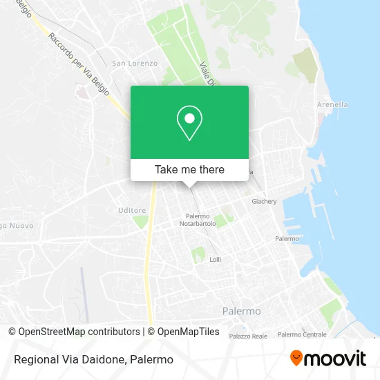 Regional Via Daidone map