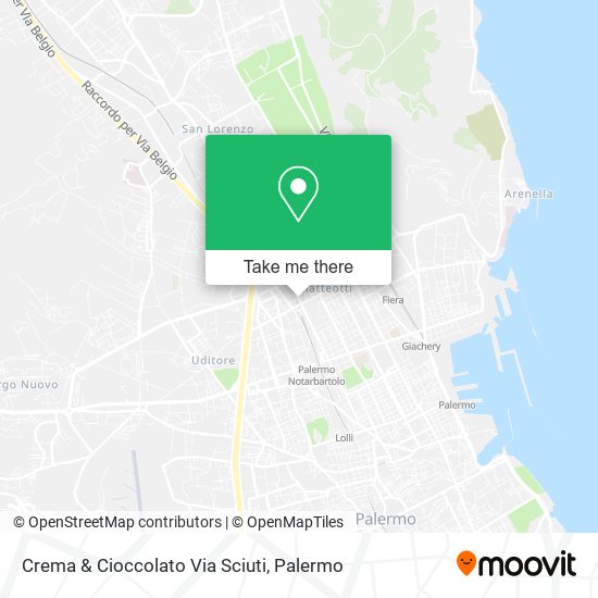 Crema & Cioccolato Via Sciuti map