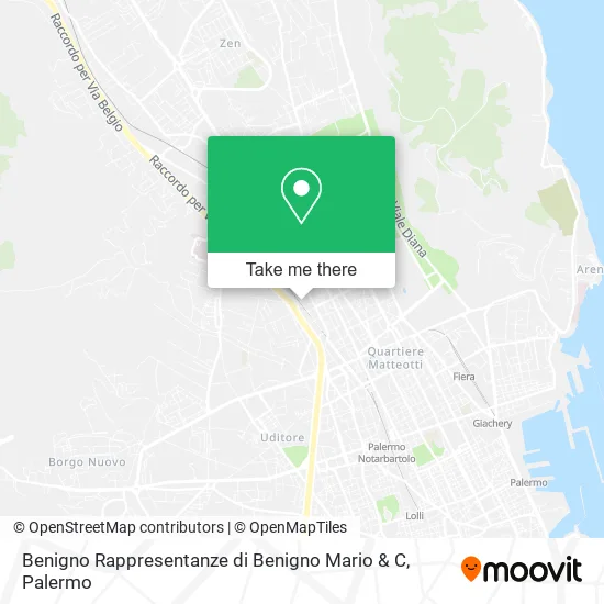 Benigno Rappresentanze di Benigno Mario & C map