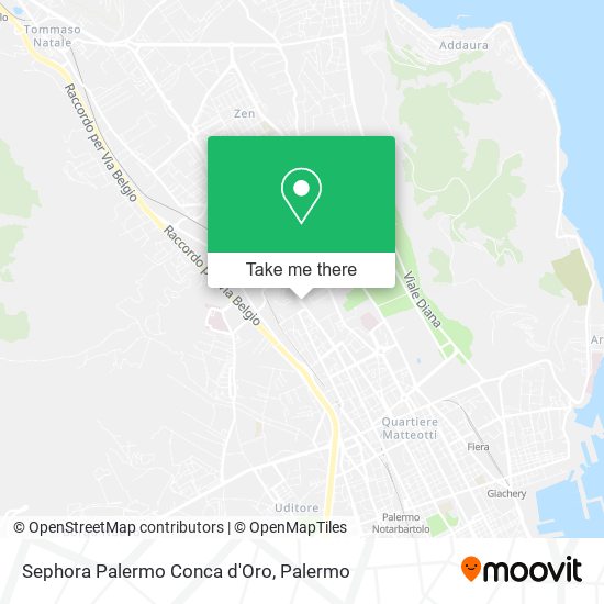 Sephora Palermo Conca d'Oro map