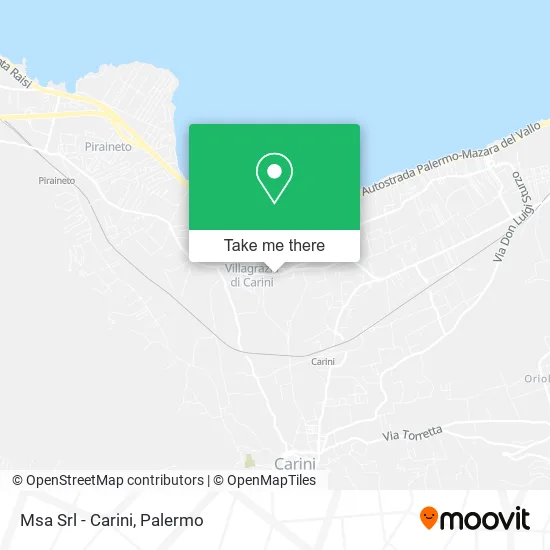 Msa Srl - Carini map