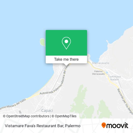 Vistamare Fava's Restaurant Bar map