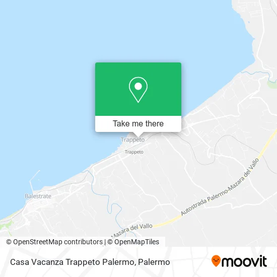 Casa Vacanza Trappeto Palermo map