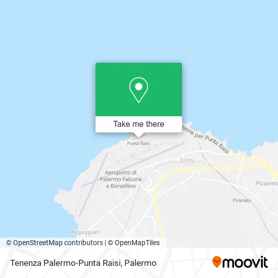 Palermo-Punta Raisi Tenenza map