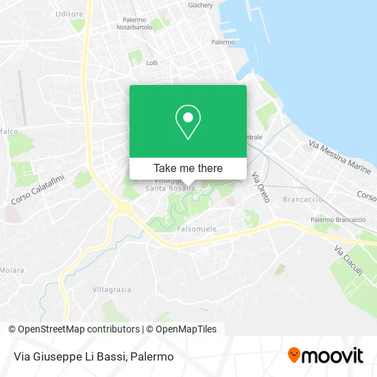 Via Giuseppe Li Bassi map