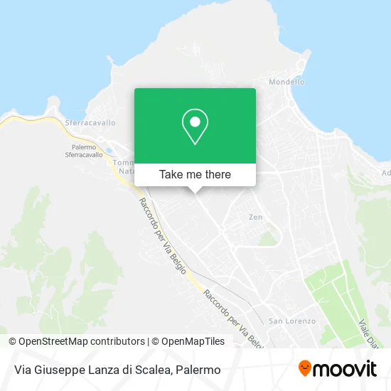 Via Giuseppe Lanza di Scalea map