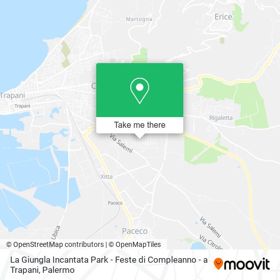 La Giungla Incantata Park - Feste di Compleanno - a Trapani map