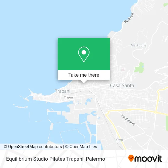 Equilibrium Pilates Studio Trapani map