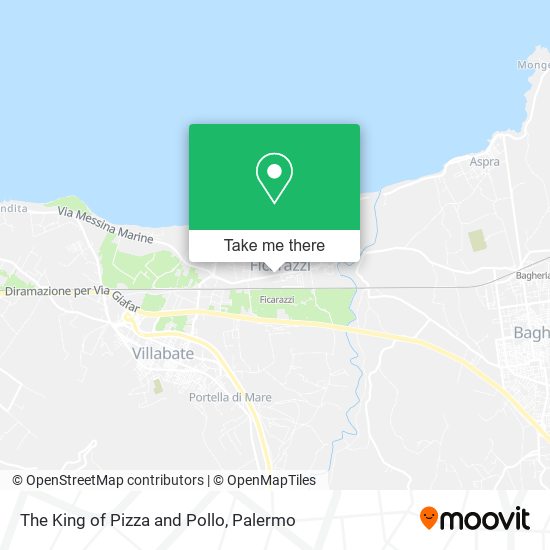 The King of Pizza and Pollo map