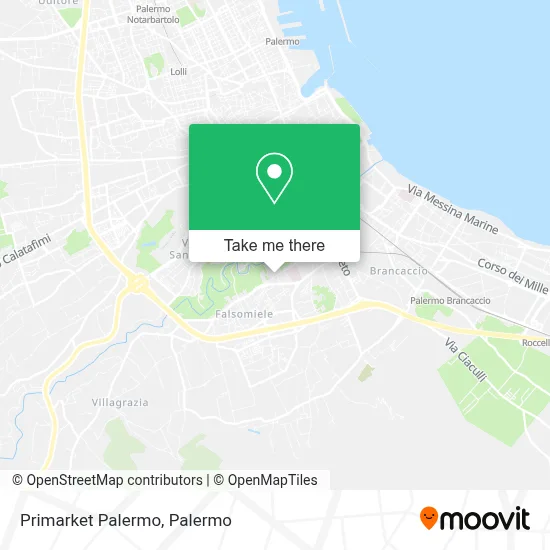 Primarket Palermo map