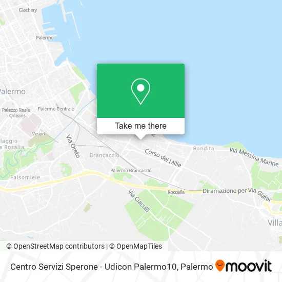 Centro Servizi Sperone - Udicon Palermo10 map