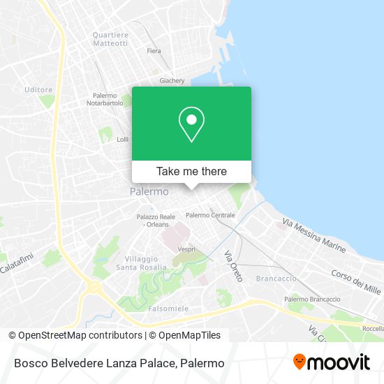 Bosco Belvedere Lanza Palace map