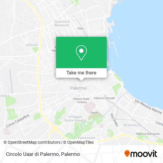 Circolo Uaar di Palermo map