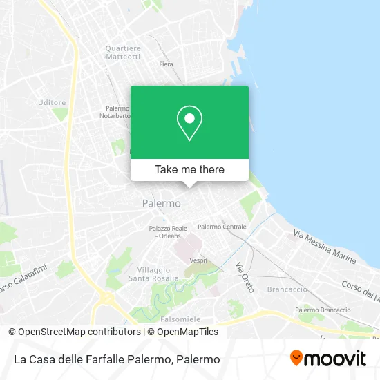 La Casa delle Farfalle Palermo map